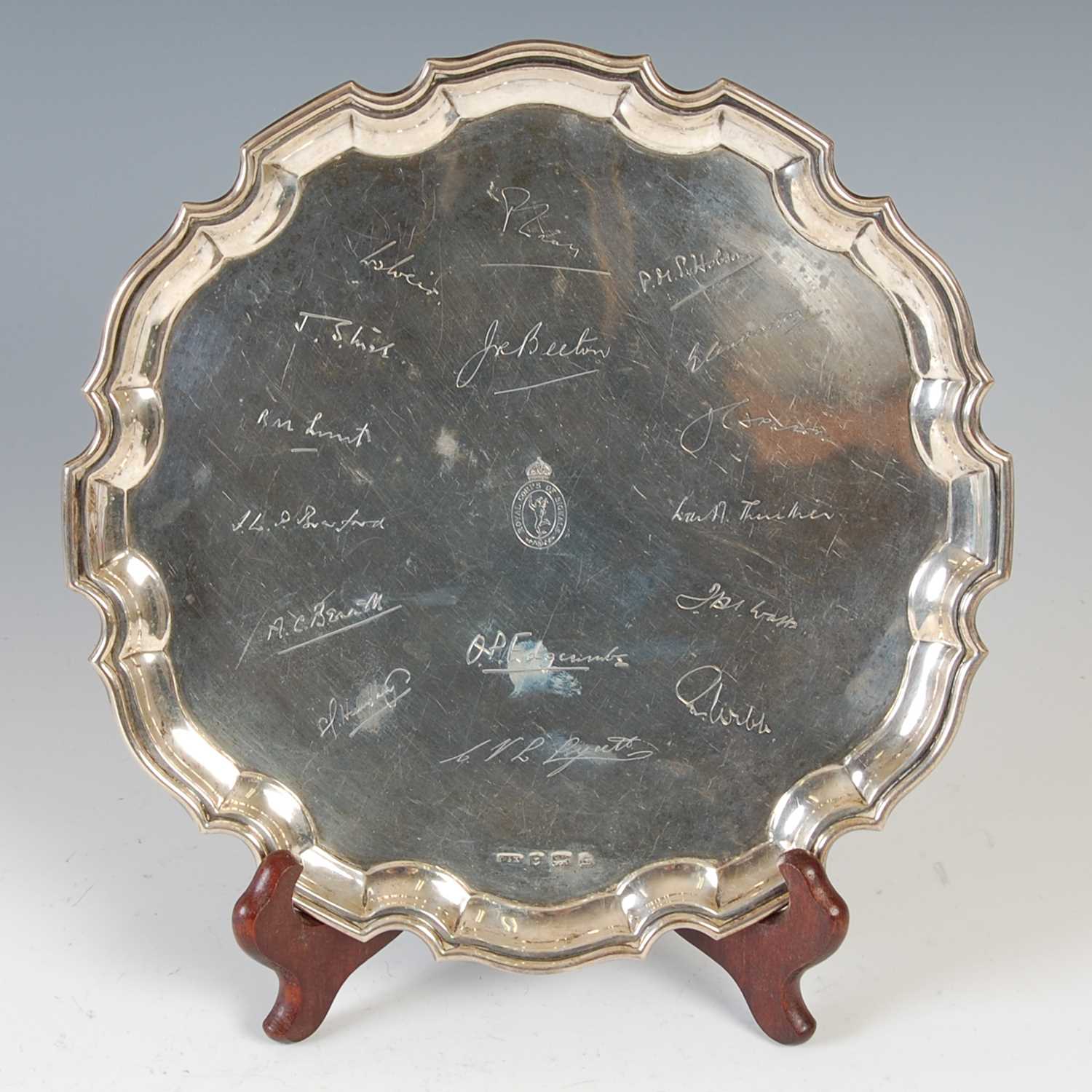 Lot 405 - An early 20th century silver salver,...