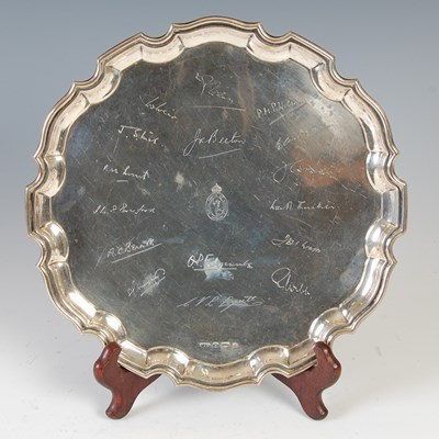 Lot 405 - An early 20th century silver salver,...