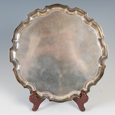 Lot 405 - An early 20th century silver salver,...