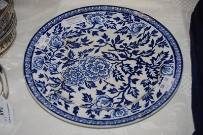 Lot 547 - A group of four blue and white cabinet plates...