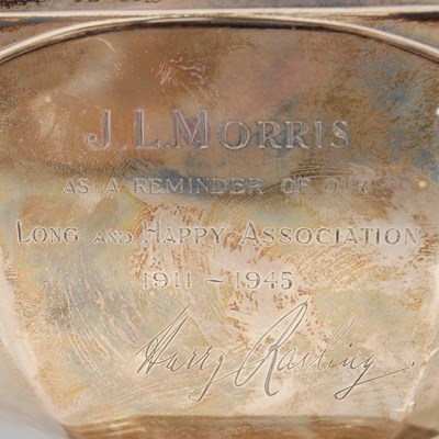 Lot 407 - A George VI silver twin-handled...