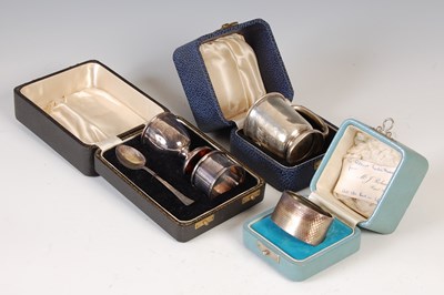 Lot 411 - Three cased sets of silverware, to include a...