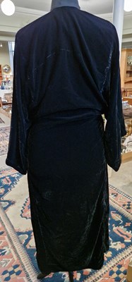 Lot 584 - An East European black velvet robe.