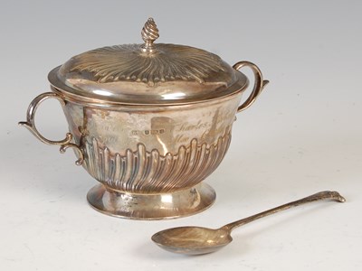 Lot 413 - A Victorian silver twin-handled loving cup and...