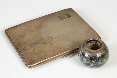 Lot 415 - A George V silver cigarette case, Birmingham,...