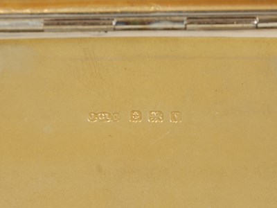 Lot 415 - A George V silver cigarette case, Birmingham,...