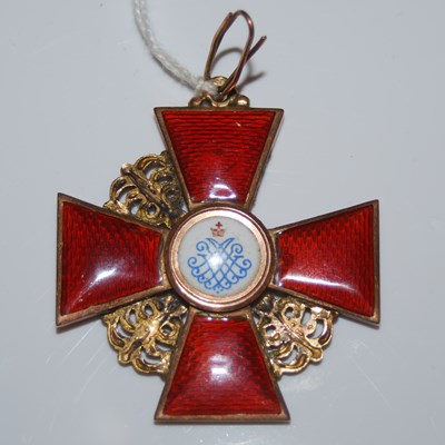 Lot 61 - An early 20th century Russian Imperial Order...