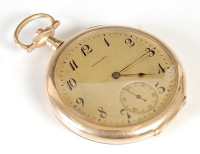 Lot 429 - An American 14K gold pocket watch, No.1058785,...