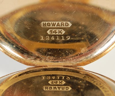 Lot 429 - An American 14K gold pocket watch, No.1058785,...