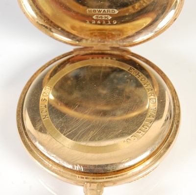 Lot 429 - An American 14K gold pocket watch, No.1058785,...