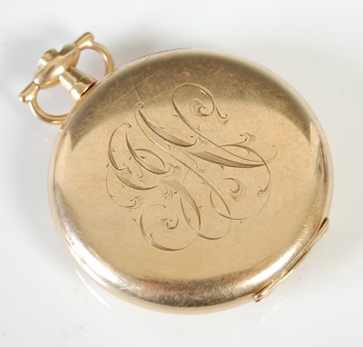 Lot 429 - An American 14K gold pocket watch, No.1058785,...