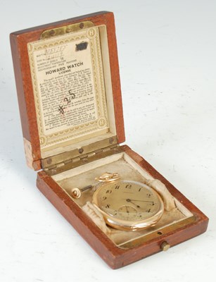 Lot 429 - An American 14K gold pocket watch, No.1058785,...