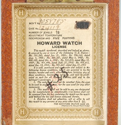 Lot 429 - An American 14K gold pocket watch, No.1058785,...
