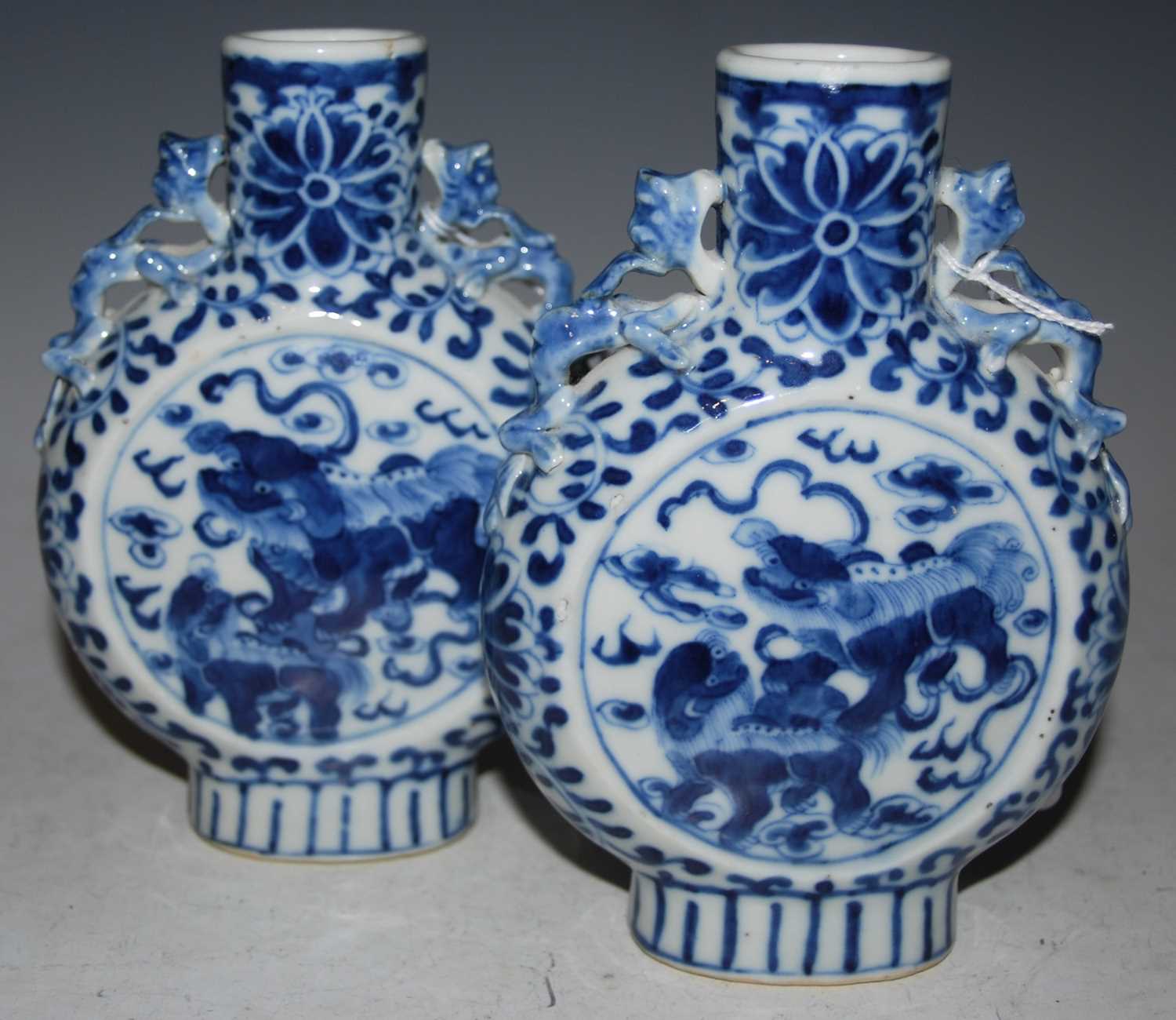 Lot 270 - A pair of Chinese blue and white porcelain...