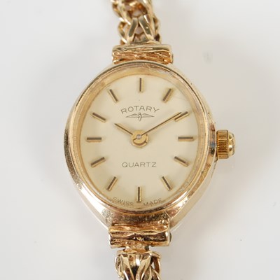 Lot 435 - A 9ct ladies Rotary quartz wristwatch, the...