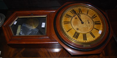 Lot 870 - An Ansonia American mahogany cased wall clock...