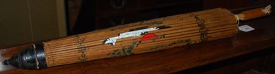 Lot 873 - A vintage Japanese themed parasol.