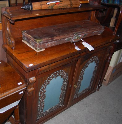 Lot 875 - A 20th century rosewood chiffonier with raised...