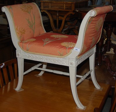 Lot 886 - A Neoclassical style white painted window seat...