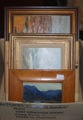 Lot 889 - Four framed decorative oils comprising...