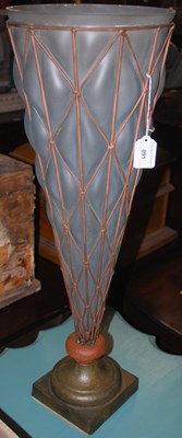 Lot 891 - A decorative conical formed floor vase, the...