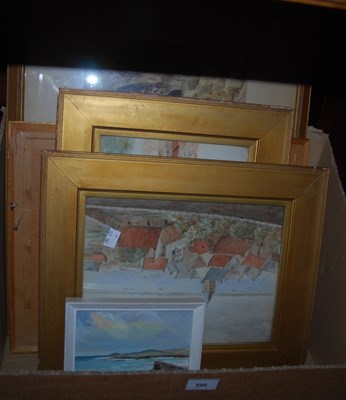 Lot 899 - Box - various framed artworks to include a...