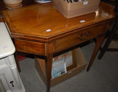 Lot 900 - A George III mahogany and inlaid fold-over tea...