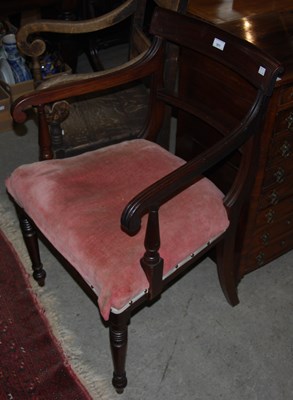 Lot 903 - An early 19th century mahogany armchair with...