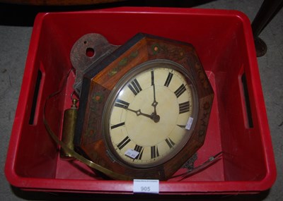 Lot 905 - An Arts & Crafts style wooden and brass inlaid...