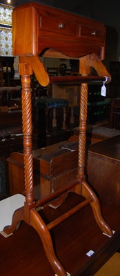 Lot 908 - A mahogany valet stand.