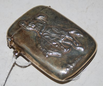 Lot 151 - A vintage sterling silver vesta embossed on...