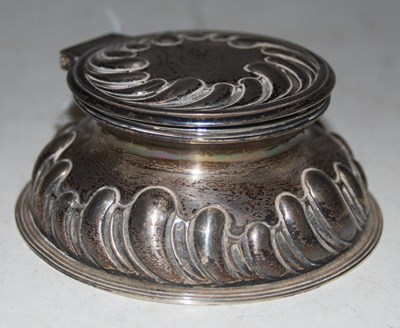 Lot 149 - A Victorian silver inkwell, London 1893,...