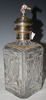 Lot 145 - A modern silver mounted cut glass decanter and...