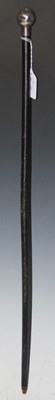 Lot 160 - A Birmingham silver mounted riding crop with...