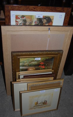 Lot 922 - A collection of decorative pictures and prints...