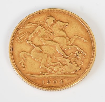 Lot 452 - An Edward VII gold sovereign dated 1904