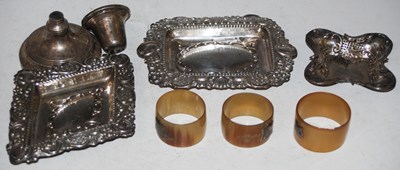 Lot 188 - A collection of assorted silver to include...