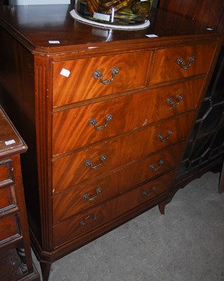 Lot 932 - A mahogany chest of two short over four long...