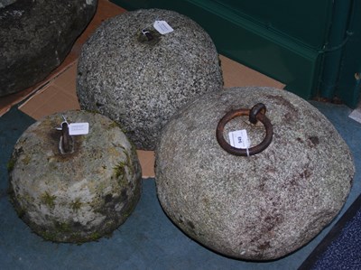 Lot 949 - A group of three assorted stone counter...