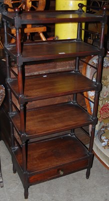 Lot 957 - A 19th century five tier whatnot, the lowest...