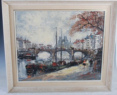 Lot 760 - Jean Remy (French, b.1893) 
Canal in Amsterdam...