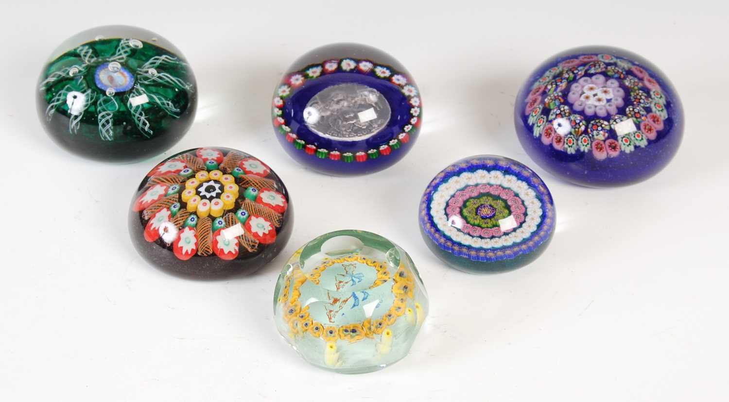Lot 469 - A collection of six Ysart paperweights,