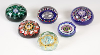 Lot 469 - A collection of six Ysart paperweights,...