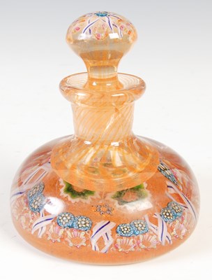 Lot 472 - Two Ysart glass inkwells and stoppers,...