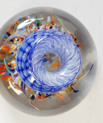 Lot 472 - Two Ysart glass inkwells and stoppers,...