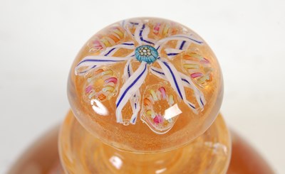 Lot 472 - Two Ysart glass inkwells and stoppers,...
