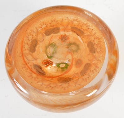 Lot 472 - Two Ysart glass inkwells and stoppers,...
