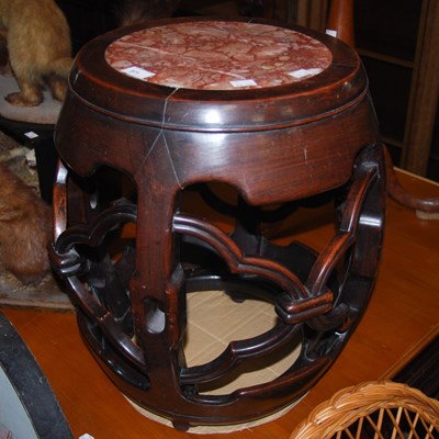 Lot 971 - A Chinese barrel-shaped garden seat with...