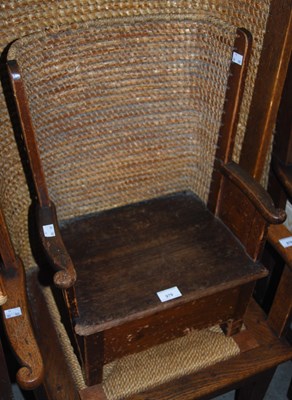 Lot 979 - A late 19th/ early 20th century stained oak...