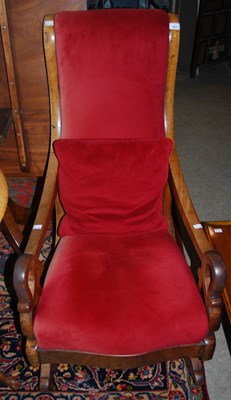 Lot 1021 - A late 19th century velvet upholstered...